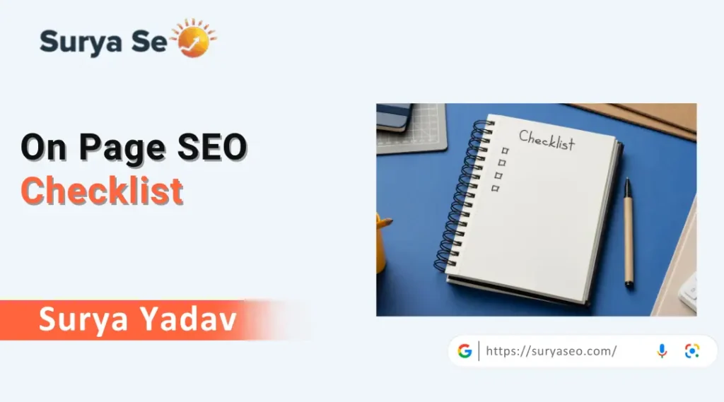 On Page SEO Checklist